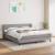 Pat continental cu saltea, gri deschis, 160x200 cm, textil GartenMobel Dekor