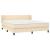 Pat box spring cu saltea, crem, 160x200 cm, material textil GartenMobel Dekor