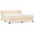 Pat box spring cu saltea, crem, 160x200 cm, material textil GartenMobel Dekor