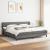Pat box spring cu saltea, gri închis, 200x200 cm, textil GartenMobel Dekor