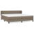 Pat box spring cu saltea, gri taupe, 200x200 cm, textil GartenMobel Dekor