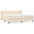 Pat box spring cu saltea, crem, 200x200 cm, textil GartenMobel Dekor
