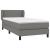 Pat box spring cu saltea, gri închis, 80x200 cm, textil GartenMobel Dekor
