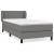 Pat box spring cu saltea, gri închis, 80x200 cm, textil GartenMobel Dekor