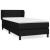 Pat box spring cu saltea, negru, 80x200 cm, textil GartenMobel Dekor