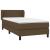 Pat box spring cu saltea, maro închis, 80x200 cm, textil GartenMobel Dekor