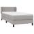 Pat box spring cu saltea, gri deschis, 90x190 cm, textil GartenMobel Dekor