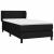 Pat box spring cu saltea, negru, 90x190 cm, textil GartenMobel Dekor
