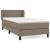 Pat box spring cu saltea, gri taupe, 90x190 cm, textil GartenMobel Dekor