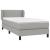 Pat box spring cu saltea, gri deschis, 90x200 cm, textil GartenMobel Dekor
