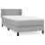 Pat box spring cu saltea, gri deschis, 90x200 cm, textil GartenMobel Dekor