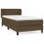 Pat box spring cu saltea, maro închis, 90x200 cm, textil GartenMobel Dekor