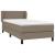 Pat box spring cu saltea, gri taupe, 90x200 cm, textil GartenMobel Dekor