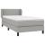 Pat box spring cu saltea, gri deschis, 100x200 cm, textil GartenMobel Dekor