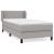 Pat box spring cu saltea, gri deschis, 100x200 cm, textil GartenMobel Dekor