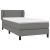 Pat box spring cu saltea, gri închis, 100x200 cm, textil GartenMobel Dekor