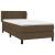 Pat box spring cu saltea, maro închis, 100x200 cm, textil GartenMobel Dekor