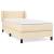 Pat box spring cu saltea, crem, 100x200 cm, textil GartenMobel Dekor