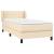 Pat box spring cu saltea, crem, 100x200 cm, textil GartenMobel Dekor