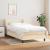 Pat box spring cu saltea, crem, 100x200 cm, textil GartenMobel Dekor