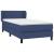 Pat box spring cu saltea, albastru, 100x200 cm, textil GartenMobel Dekor