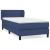 Pat box spring cu saltea, albastru, 100x200 cm, textil GartenMobel Dekor