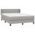 Pat box spring cu saltea, gri deschis, 140x190 cm, textil GartenMobel Dekor
