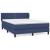 Pat box spring cu saltea, albastru, 140x200 cm, textil GartenMobel Dekor