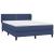 Pat box spring cu saltea, albastru, 140x200 cm, textil GartenMobel Dekor