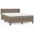 Pat continental cu saltea gri taupe 140x200 cm material textil GartenMobel Dekor