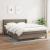 Pat continental cu saltea gri taupe 140x200 cm material textil GartenMobel Dekor
