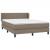 Pat continental cu saltea gri taupe 140x200 cm material textil GartenMobel Dekor