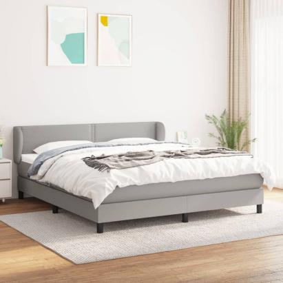 Pat continental, gri deschis, 180x200 cm, material textil GartenMobel Dekor