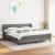 Pat box spring cu saltea gri închis 180x200 cm, material textil GartenMobel Dekor