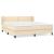 Pat box spring cu saltea, crem, 180x200 cm, material textil GartenMobel Dekor