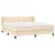 Pat box spring cu saltea, crem, 180x200 cm, material textil GartenMobel Dekor