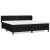Pat box spring cu saltea, negru, 200x200 cm, textil GartenMobel Dekor