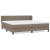Pat box spring cu saltea, gri taupe, 200x200 cm, textil GartenMobel Dekor