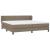 Pat box spring cu saltea, gri taupe, 200x200 cm, textil GartenMobel Dekor