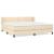 Pat box spring cu saltea, crem, 200x200 cm, textil GartenMobel Dekor