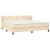 Pat box spring cu saltea, crem, 200x200 cm, textil GartenMobel Dekor