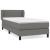 Pat box spring cu saltea, gri închis, 80x200 cm, textil GartenMobel Dekor