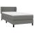 Pat box spring cu saltea, gri închis, 90x190 cm, textil GartenMobel Dekor