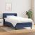 Pat box spring cu saltea, albastru, 90x190 cm, textil GartenMobel Dekor