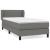 Pat box spring cu saltea, gri închis, 90x200 cm, textil GartenMobel Dekor