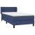 Pat box spring cu saltea, albastru, 90x200 cm, textil GartenMobel Dekor