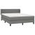 Pat box spring cu saltea, gri închis, 140x190 cm, textil GartenMobel Dekor
