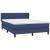 Pat continental cu saltea, albastru, 140x200cm, material textil GartenMobel Dekor