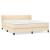 Pat box spring cu saltea, crem, 160x200 cm, material textil GartenMobel Dekor