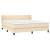 Pat box spring cu saltea, crem, 160x200 cm, material textil GartenMobel Dekor